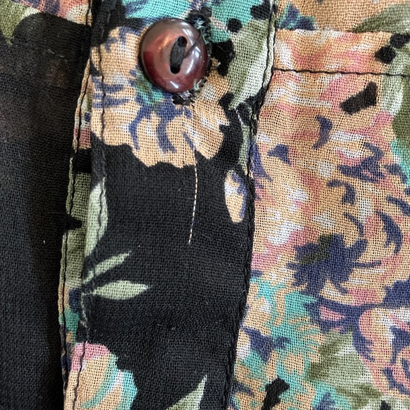 Truth NYC Blouse Womens 3X  Black Floral Peplum Long Sleeve Sheer Lace Romantic - Picture 14 of 15